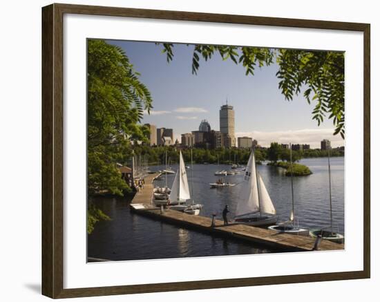 Boating on the Charles River, Boston, Massachusetts, New England, USA-Amanda Hall-Framed Photographic Print