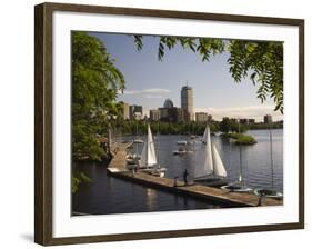 Boating on the Charles River, Boston, Massachusetts, New England, USA-Amanda Hall-Framed Photographic Print