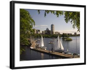 Boating on the Charles River, Boston, Massachusetts, New England, USA-Amanda Hall-Framed Photographic Print