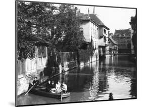 Boating on the River Gera at Erfurt, Thiringia, circa 1910-Jousset-Mounted Giclee Print