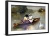 Boating on the Seine, 1875-1876-Ferdinand Heilbuth-Framed Giclee Print