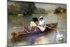 Boating on the Seine, 1875-1876-Ferdinand Heilbuth-Mounted Giclee Print