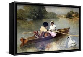 Boating on the Seine, 1875-1876-Ferdinand Heilbuth-Framed Stretched Canvas