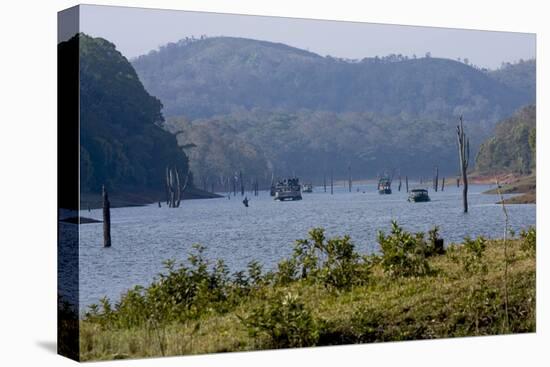 Boating, Periyar Tiger Reserve, Thekkady, Kerala, India, Asia-Balan Madhavan-Stretched Canvas