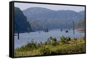 Boating, Periyar Tiger Reserve, Thekkady, Kerala, India, Asia-Balan Madhavan-Framed Stretched Canvas