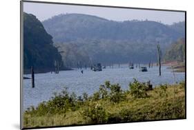 Boating, Periyar Tiger Reserve, Thekkady, Kerala, India, Asia-Balan Madhavan-Mounted Photographic Print