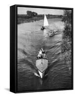 Boating Pleasures-null-Framed Stretched Canvas