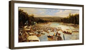 Boating Scene-Theodore Hines-Framed Premium Giclee Print