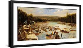 Boating Scene-Theodore Hines-Framed Premium Giclee Print