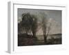 Boatman Among the Reeds, c.1865-Jean-Baptiste-Camille Corot-Framed Giclee Print