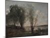 Boatman Among the Reeds, c.1865-Jean-Baptiste-Camille Corot-Mounted Giclee Print