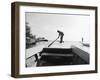 Boatman on Tonle Sap Lake, Cambodia-Walter Bibikow-Framed Photographic Print