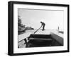 Boatman on Tonle Sap Lake, Cambodia-Walter Bibikow-Framed Photographic Print