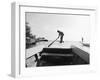 Boatman on Tonle Sap Lake, Cambodia-Walter Bibikow-Framed Photographic Print