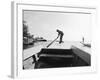 Boatman on Tonle Sap Lake, Cambodia-Walter Bibikow-Framed Photographic Print