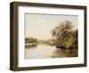 Boatmen in a Wooded River Landscape-Emilio Sanchez-perrier-Framed Giclee Print