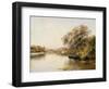 Boatmen in a Wooded River Landscape-Emilio Sanchez-perrier-Framed Giclee Print