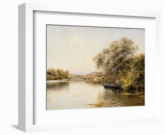 Boatmen in a Wooded River Landscape-Emilio Sanchez-perrier-Framed Giclee Print