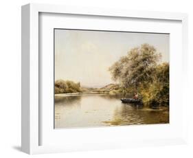 Boatmen in a Wooded River Landscape-Emilio Sanchez-perrier-Framed Giclee Print
