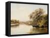 Boatmen in a Wooded River Landscape-Emilio Sanchez-perrier-Framed Stretched Canvas