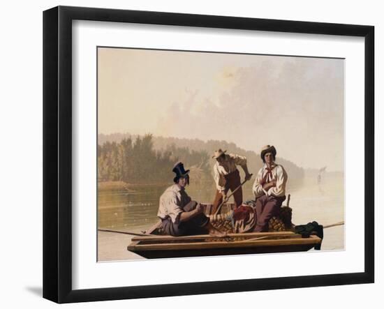 Boatmen on the Missouri-George Caleb Bingham-Framed Giclee Print