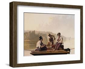 Boatmen on the Missouri-George Caleb Bingham-Framed Giclee Print