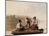 Boatmen on the Missouri-George Caleb Bingham-Mounted Giclee Print