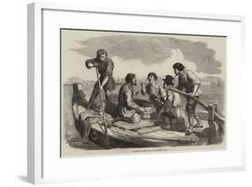 Boatmen on the Neva-null-Framed Giclee Print