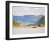 Boats About to Dock in Pak Beng, Half-Way Point from Thailand to Vientiane, Mekong River, Laos-Matthew Williams-Ellis-Framed Photographic Print