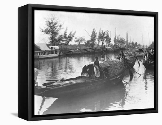 Boats, Alipore, India, 1905-1906-FL Peters-Framed Stretched Canvas