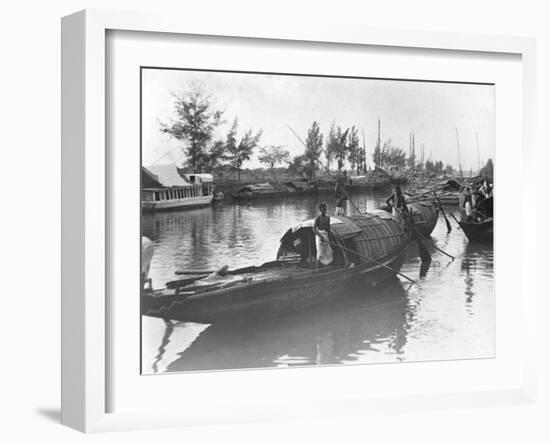 Boats, Alipore, India, 1905-1906-FL Peters-Framed Giclee Print