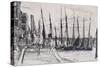 Boats Alongside Billingsgate, London, 1859-James Abbott McNeill Whistler-Stretched Canvas