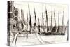 Boats Alongside Billingsgate, London, 1859-James Abbott McNeill Whistler-Stretched Canvas