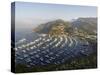 Boats Anchored in Catalina Harbor, Catalina Island, California, USA-Adam Jones-Stretched Canvas