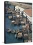 Boats and Barges Along the Waterfront of the Docks in Karachi, Pakistan-Harding Robert-Stretched Canvas