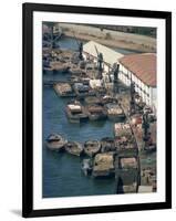 Boats and Barges Along the Waterfront of the Docks in Karachi, Pakistan-Harding Robert-Framed Photographic Print