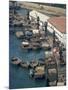 Boats and Barges Along the Waterfront of the Docks in Karachi, Pakistan-Harding Robert-Mounted Photographic Print