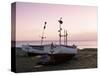 Boats and Beach at Dawn, Aldeburgh, Suffolk, England, United Kingdom-Lee Frost-Stretched Canvas