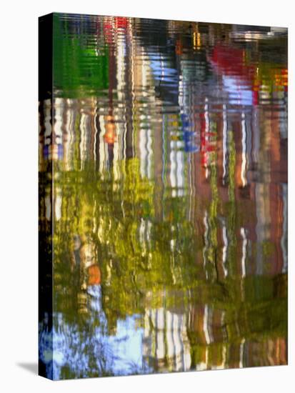 Boats and Buildings Along the Canal Belt, Amsterdam, Netherlands-Keren Su-Stretched Canvas