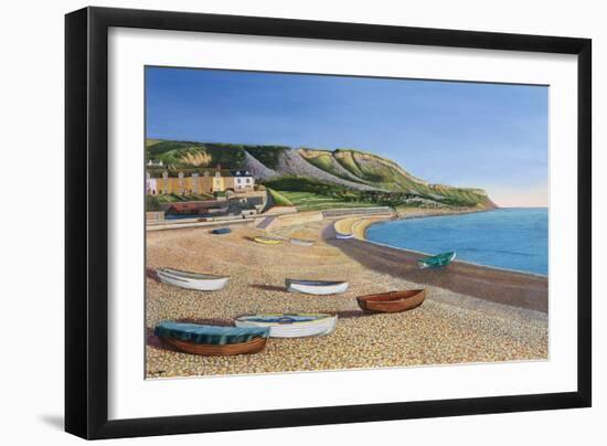 Boats and Cove Cottages, 2006-Liz Wright-Framed Giclee Print