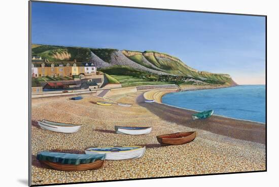 Boats and Cove Cottages, 2006-Liz Wright-Mounted Giclee Print