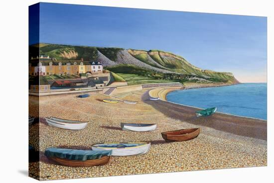 Boats and Cove Cottages, 2006-Liz Wright-Stretched Canvas