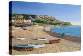 Boats and Cove Cottages, 2006-Liz Wright-Stretched Canvas
