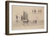 Boats and Fishermen-Eugène Boudin-Framed Giclee Print