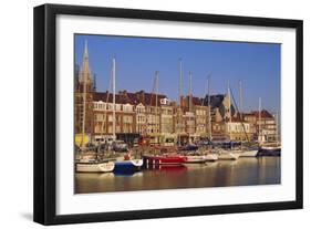 Boats and Harbour, Ostend, Belgium-Jenny Pate-Framed Photographic Print