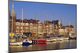 Boats and Harbour, Ostend, Belgium-Jenny Pate-Mounted Photographic Print