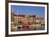 Boats and Harbour, Ostend, Belgium-Jenny Pate-Framed Photographic Print