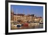 Boats and Harbour, Ostend, Belgium-Jenny Pate-Framed Photographic Print