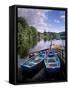 Boats and Lake, Pitlochry, Perth and Kinross, Central Scotland, Scotland, United Kingdom, Europe-Patrick Dieudonne-Framed Stretched Canvas