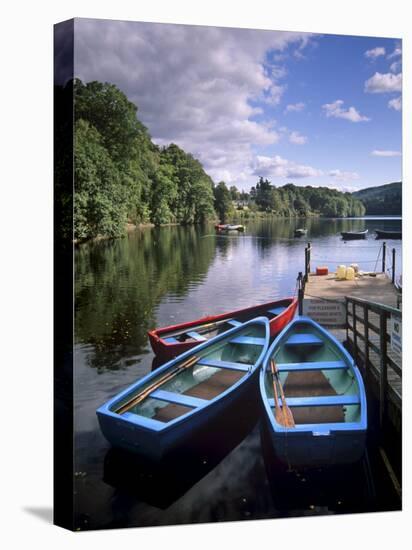 Boats and Lake, Pitlochry, Perth and Kinross, Central Scotland, Scotland, United Kingdom, Europe-Patrick Dieudonne-Stretched Canvas